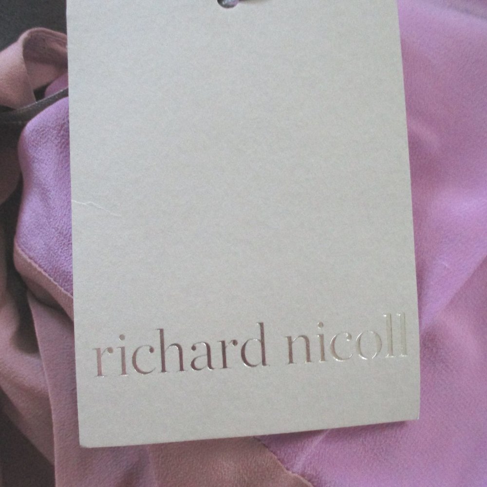 NWT RICHARD NICOLL ROSE SILK Mini Dress NEW - Picture 6 of 6